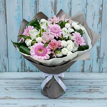 Букет цветов из:  Герберы, Альстромерии и Хризантемы в Боровичах