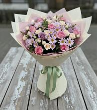 Букет цветов из:  Розы и Хризантемы в Боровичах