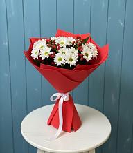 Букет ягоды на снегу в Боровичах Букет цветов из:  Хризантемы в Боровичах