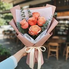 Букет персиковый аромат в Боровичах Букет цветов из:  Розы в Боровичах