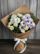 Букет цветов из:  Хризантемы и Розы #REPLACE_PRED# Боровичах