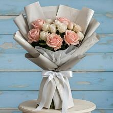 Букет Нежное облако в Боровичах Букет цветов из:  Розы в Боровичах