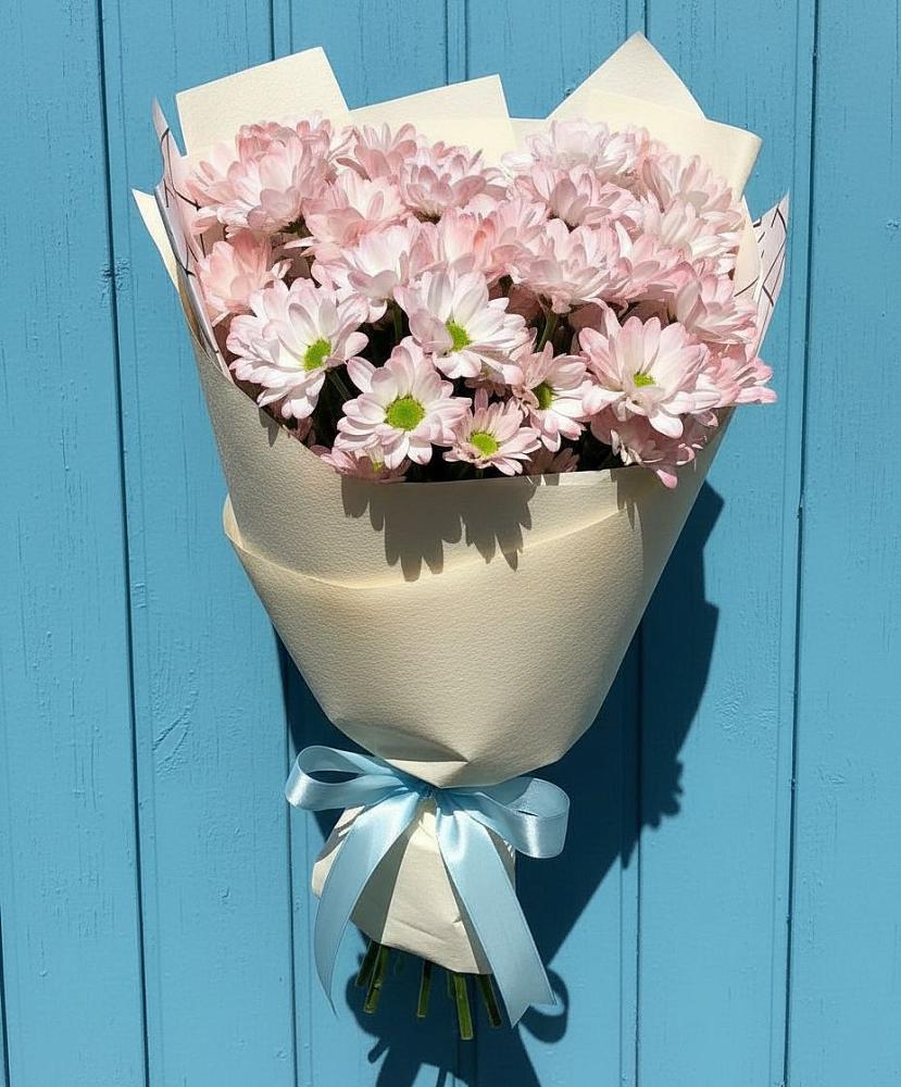 Букет Розовые хризантемы в Боровичах Букет цветов из: Хризантемы в Боровичах