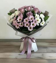 Букет цветов из:  Хризантемы и Розы в Боровичах