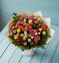 Букет Микс из разноцветных кустовых роз #REPLACE_PRED# Боровичах